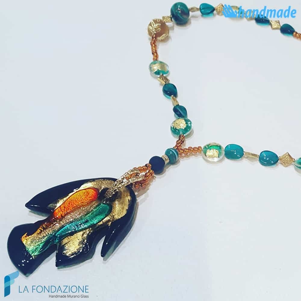 Collana Fish Perle in vetro di Murano - COLL0087