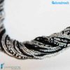 Torchon necklace 48 strands Polished with silver -  La Fondazione snc - COLL0092
