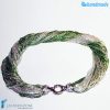 Torchon necklace 48 strands Polished with silver -  La Fondazione snc - COLL0092