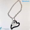 Collana con doppio Cuore punto Luce in vetro di Murano - COLL0095