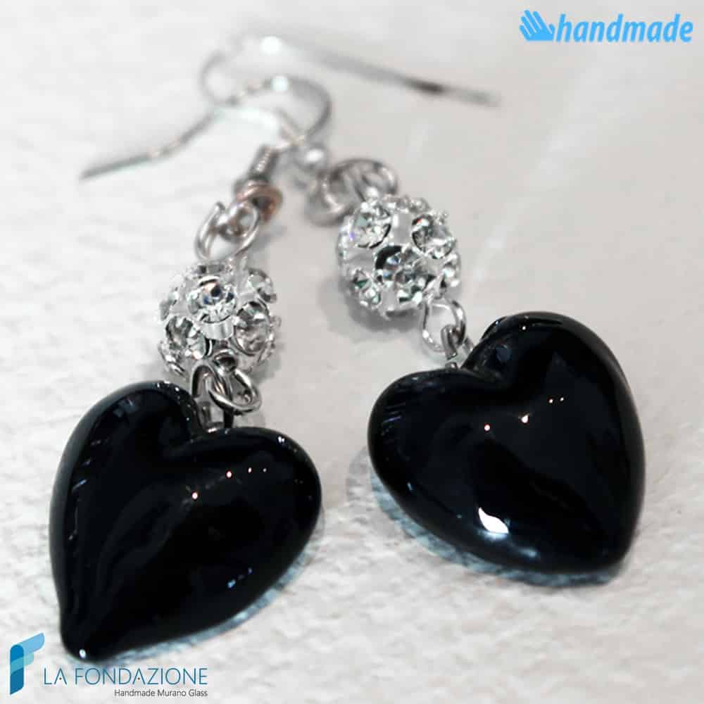 Orecchini mini cuore a punto luce - EARRINGSC0002