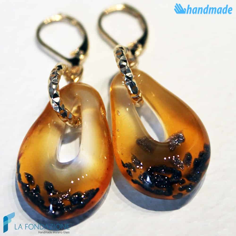 Orecchini Sparkling Blu in vetro di Murano - EARRINGSC0004