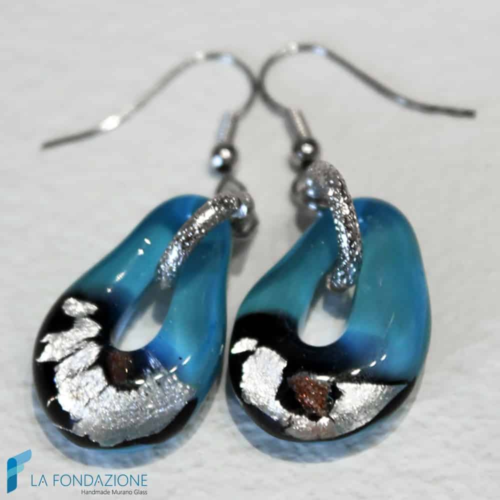Silver Sparkling Drop Earrings - La Fondazione snc - EARRINGSC0006
