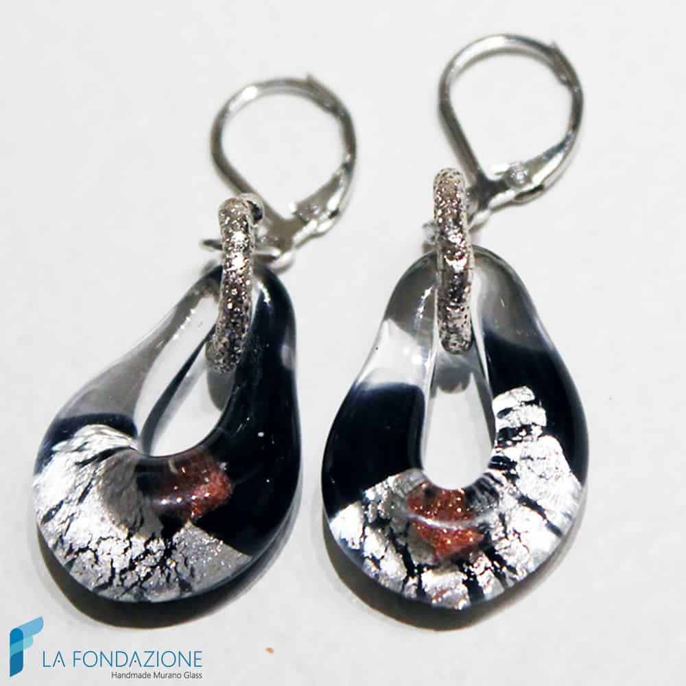 Silver Sparkling Drop Earrings - La Fondazione snc - EARRINGSC0006