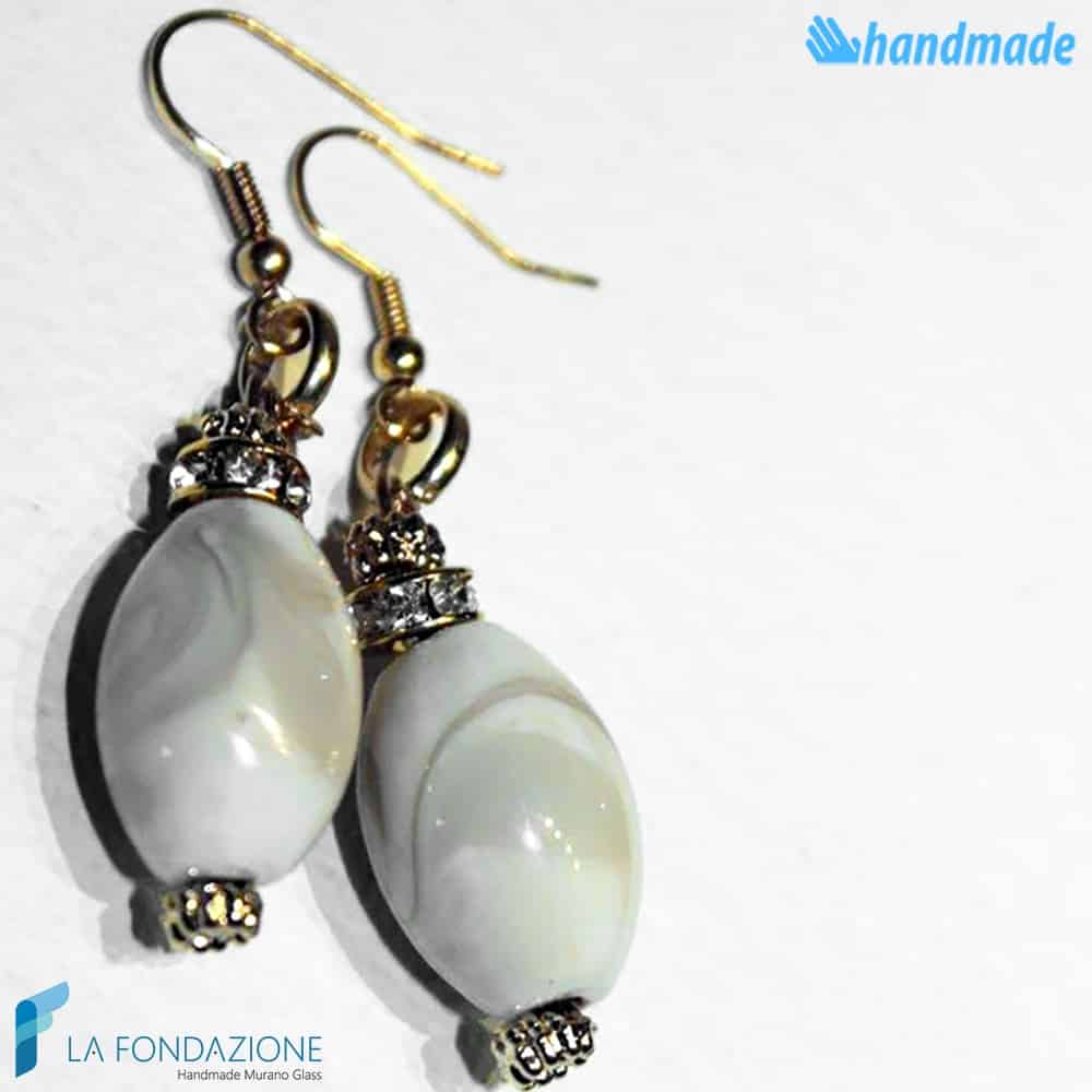 Orecchini Marmo in vetro di Murano - EARRINGSC0017