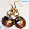 Crescent earrings with aventurine - La Fondazione snc - EARRINGSC0019
