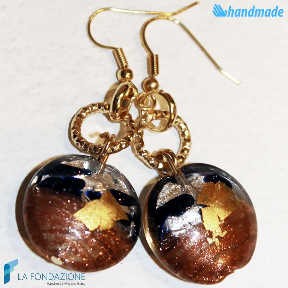 Crescent earrings with aventurine - La Fondazione snc - EARRINGSC0019