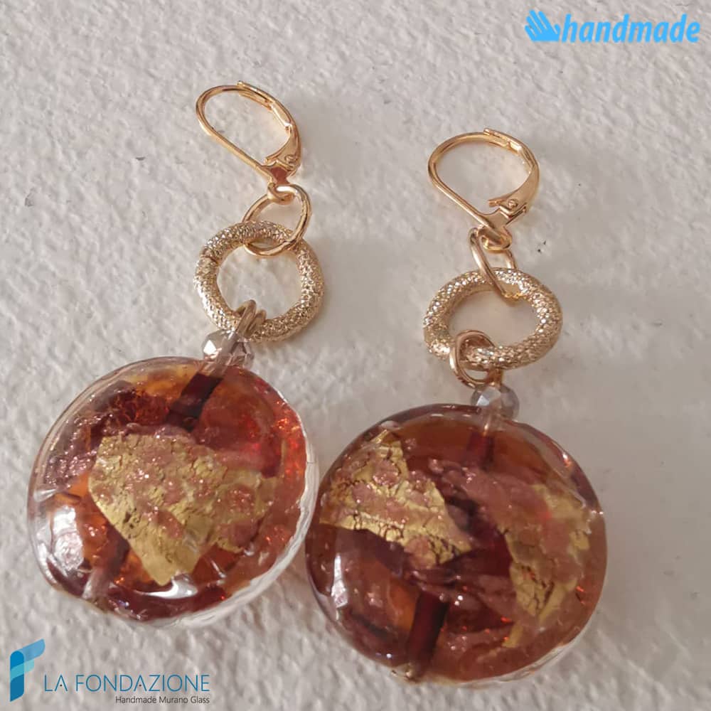 Orecchini Mezzaluna in vetro di Murano - La Fondazione snc - EARRINGSC0019