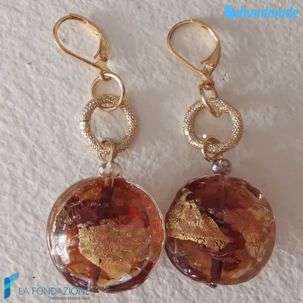 Orecchini Mezzaluna in vetro di Murano - La Fondazione snc - EARRINGSC0019