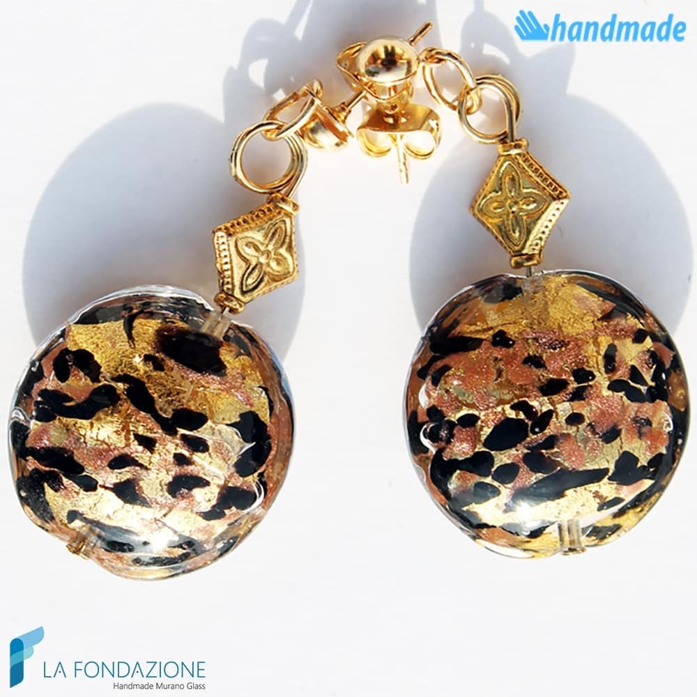 Orecchini Tigrati in vetro di Murano - EARRINGSC0020