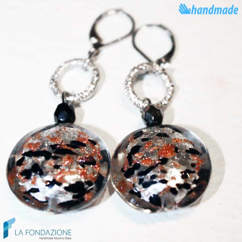 Orecchini Tigrati in vetro di Murano - EARRINGSC0020
