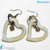 Orecchini Cuore con punto luce - Orecchini in vetro di Murano - EARRINGSC0021