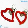 Orecchini Cuore con punto luce - Orecchini in vetro di Murano - EARRINGSC0021