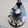 Goccia argento rotto in vetro di Murano - PEND0009