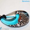 Goccia argento rotto in vetro di Murano - PEND0009