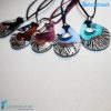 Goccia argento rotto in vetro di Murano - PEND0009