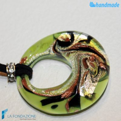 Earth Peacock Hole Pendant | PEND0050 | La Fondazione snc, view 2