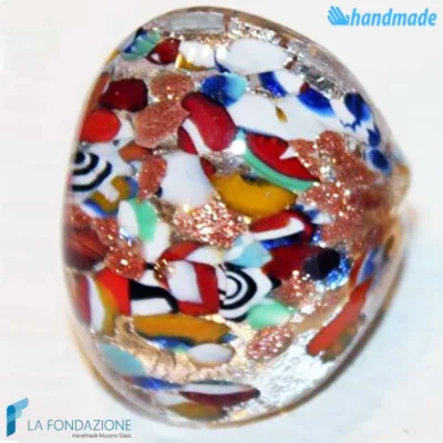 Anello Murrina Argento Rotto con avventurina