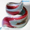 Amarena ribbon ring in Murano glass - La Fondazione snc - RINGS0044