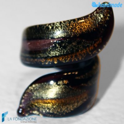 Ancient Greece Ribbon Ring in Murano glass - La Fondazione snc - RINGS0047