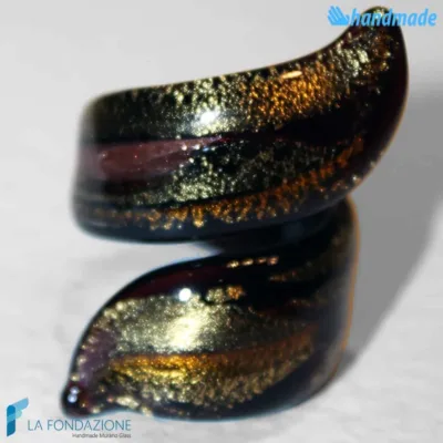 Anello a Nastro Antica Grecia in vetro di Murano - La Fondazione snc - RINGS0047