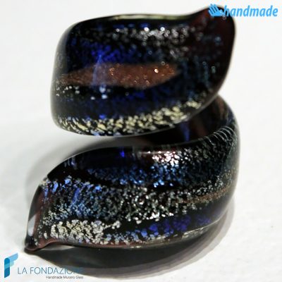 Atlantide Ribbon Ring in Murano glass - La Fondazione snc - RINGS0048
