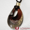 Goccia oro rotto in vetro di Murano - PEND0011