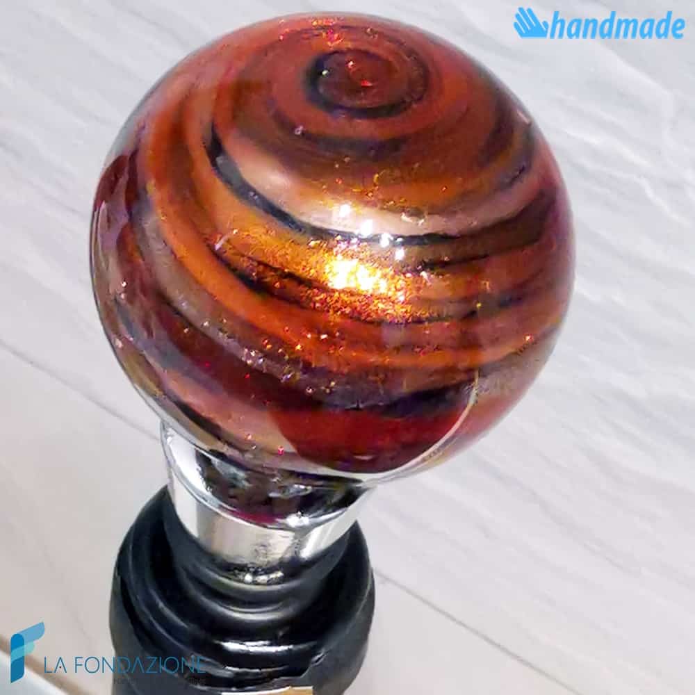 Bottle cap Aventurine sphere made in Murano glass - CAPS00013