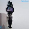 Bottle cap Cat Dichroic black base made in Murano glass - CAPS00014