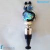 Bottle cap Cat Dichroic ivory base made in Murano glass - CAPS00015