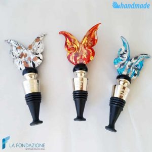 Tappo da bottiglia Farfalla in vetro di Murano - CAPS0017