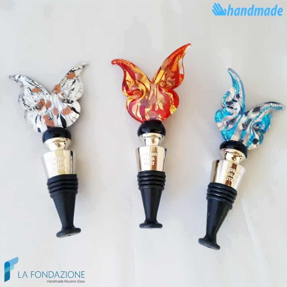 Bottle cap Butterfly  made in Murano glass - CAPS0017
