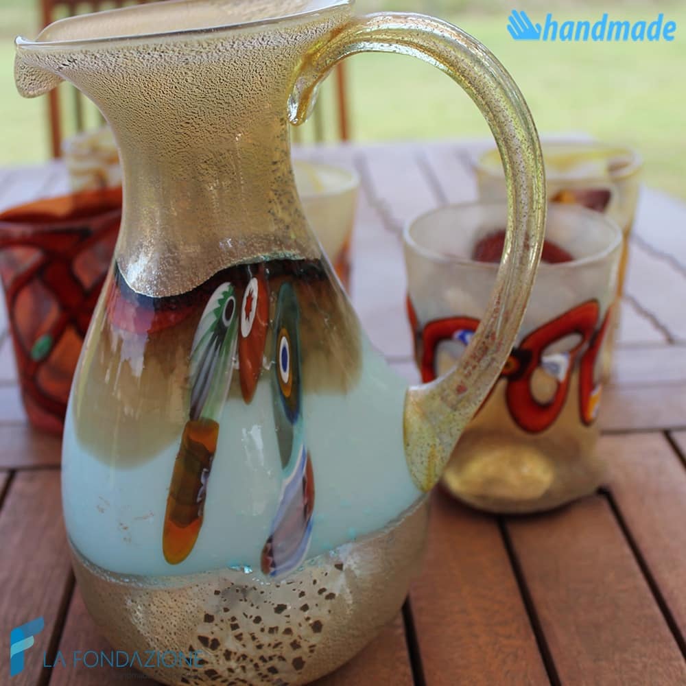 Servizio Monet da 6 Goti con Caraffa in vetro di Murano - GOTI0035