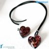 Parure Heart Gem with ring and pendant made in Murano Glass - PARU0017