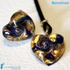 Parure Heart Gem with ring and pendant made in Murano Glass - PARU0017
