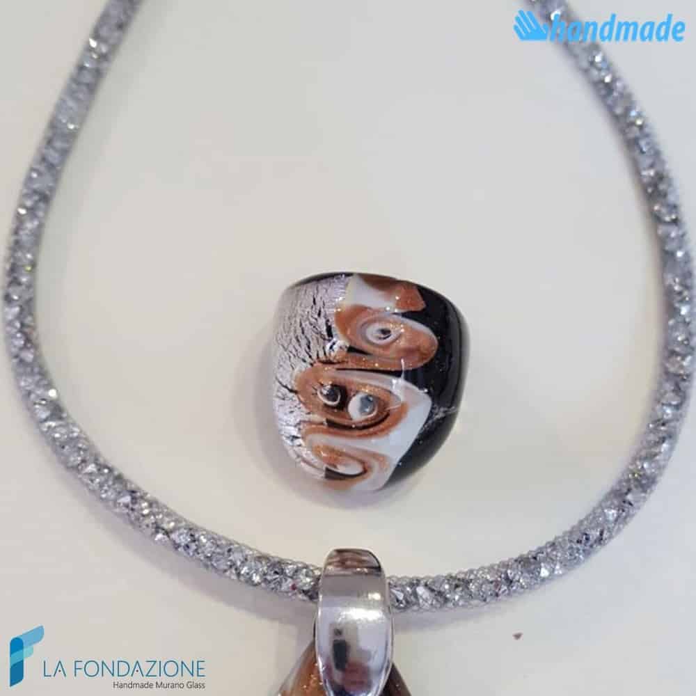 Vortex Parure with ring and pendant - PARU0029