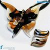 Parure Butterfly with pendant and ribbon ring made in Murano glass - PARU0030