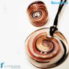 Parure Vertigo con anello e pendente in vetro di Murano -PARU0031