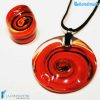 Parure Vertigo con anello e pendente in vetro di Murano -PARU0031