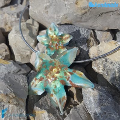 Parure Stella Marina con collier e anello in vetro di Murano - PARU0042