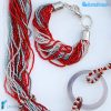 Parure Boop Magic with necklace, earrings and bracelet made in Murano glass - PARU0044