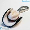 Keychain Horse Rider Ivory made in Murano glass - La Fondazione snc - KEY001