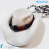 Keychain Horse Rider White made in Murano glass - KEY002