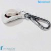 Keychain Horse Rider White made in Murano glass - KEY002