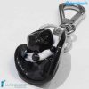 Keychain Horse Rider Black made in Murano glass - KEY003