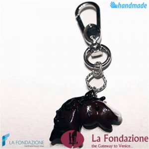 Portachiavi Testa di Cavallo in vetro di Murano - KEY004