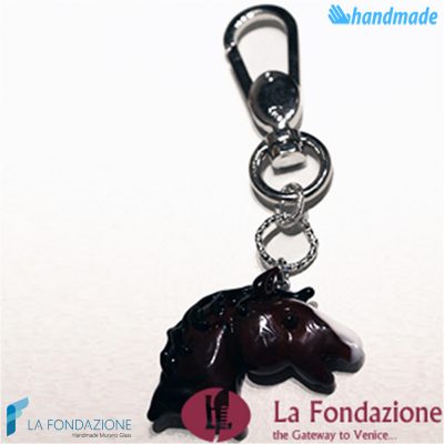 Keychain Horsehead made in Murano glass - KEY004