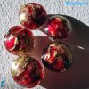 Pearls Schisse Red Wave 16mm made in Murano glass - PERLA002