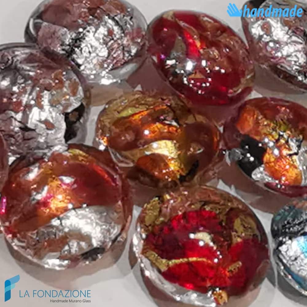 Perle Schisse Onda Multicolore 16mm in vetro di Murano - PERLA003