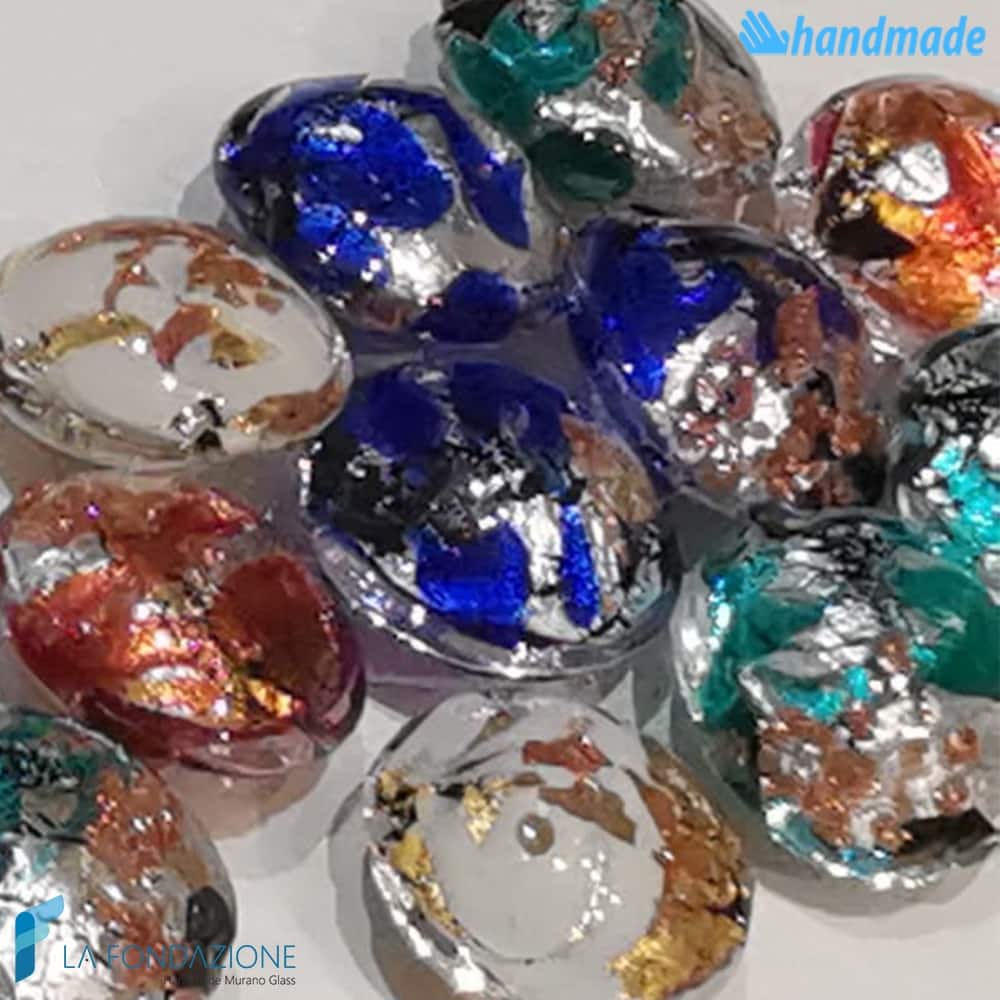 Perle Schisse Onda Multicolore 16mm in vetro di Murano - PERLA003